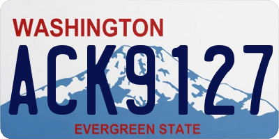 WA license plate ACK9127