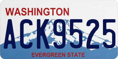 WA license plate ACK9525