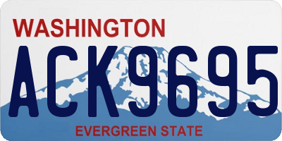 WA license plate ACK9695