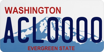 WA license plate ACL0000