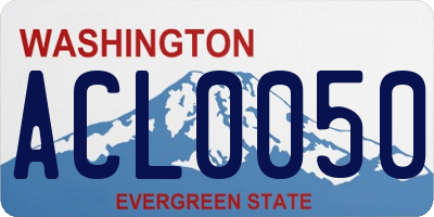WA license plate ACL0050