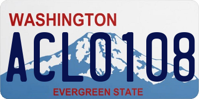 WA license plate ACL0108
