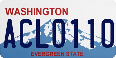 WA license plate ACL0110