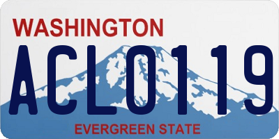 WA license plate ACL0119