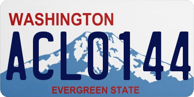WA license plate ACL0144