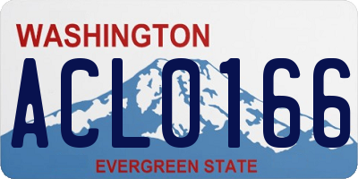WA license plate ACL0166