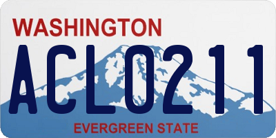 WA license plate ACL0211