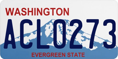 WA license plate ACL0273