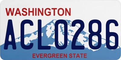 WA license plate ACL0286