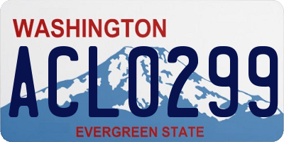 WA license plate ACL0299