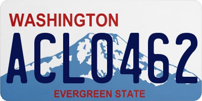 WA license plate ACL0462