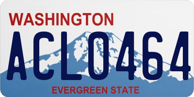 WA license plate ACL0464