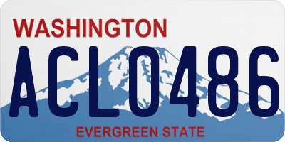 WA license plate ACL0486