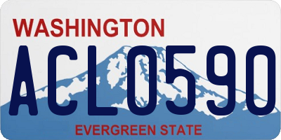 WA license plate ACL0590