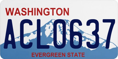 WA license plate ACL0637