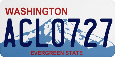 WA license plate ACL0727