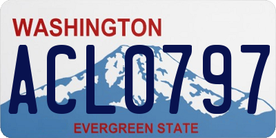 WA license plate ACL0797