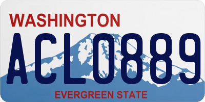 WA license plate ACL0889