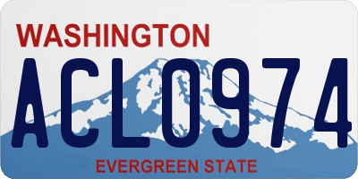 WA license plate ACL0974