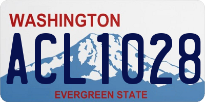 WA license plate ACL1028