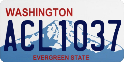WA license plate ACL1037