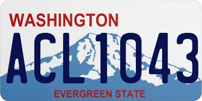 WA license plate ACL1043