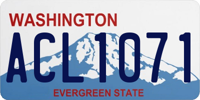 WA license plate ACL1071