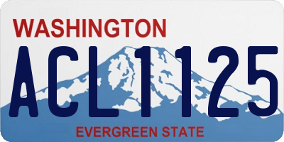 WA license plate ACL1125