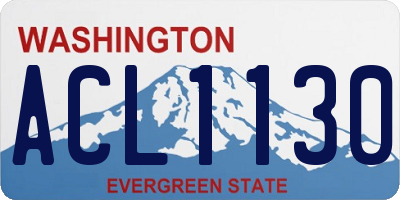 WA license plate ACL1130