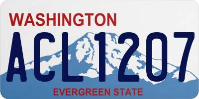 WA license plate ACL1207