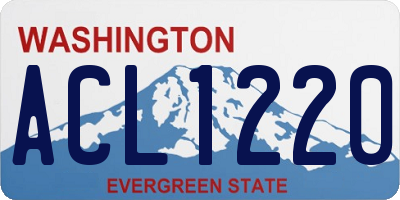 WA license plate ACL1220
