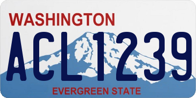 WA license plate ACL1239