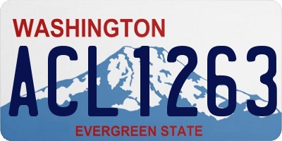 WA license plate ACL1263