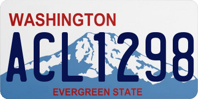 WA license plate ACL1298