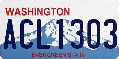 WA license plate ACL1303