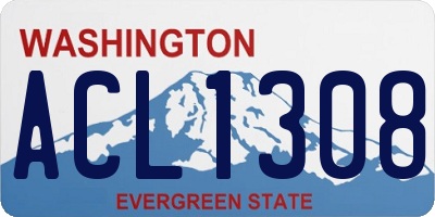 WA license plate ACL1308