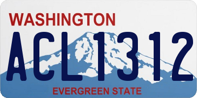 WA license plate ACL1312