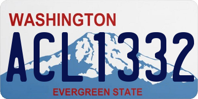 WA license plate ACL1332