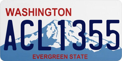 WA license plate ACL1355