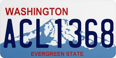 WA license plate ACL1368