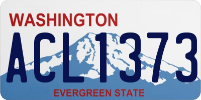 WA license plate ACL1373