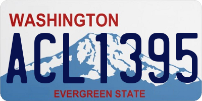 WA license plate ACL1395