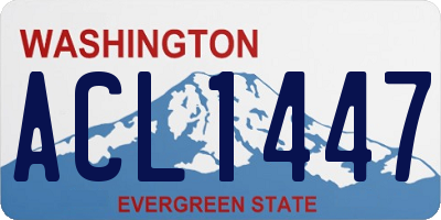 WA license plate ACL1447