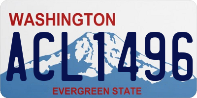 WA license plate ACL1496