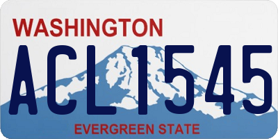 WA license plate ACL1545