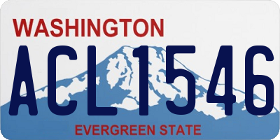 WA license plate ACL1546
