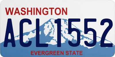 WA license plate ACL1552
