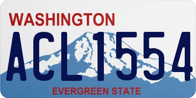 WA license plate ACL1554