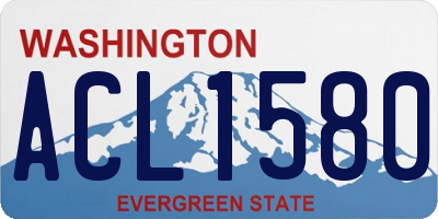 WA license plate ACL1580