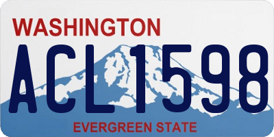 WA license plate ACL1598